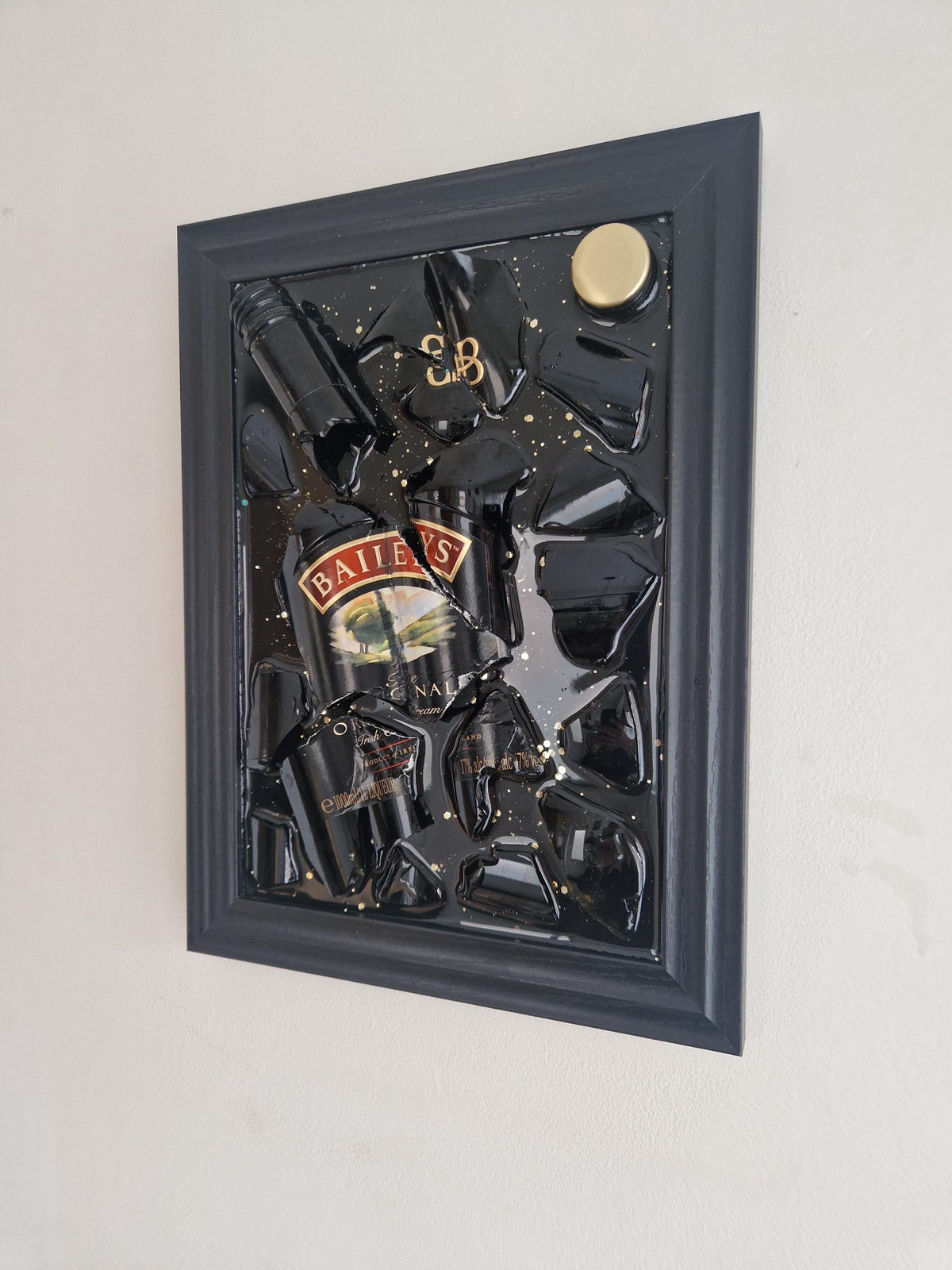 Bespoke Smashed Bottle Art- made to order with a bottle of your choice
