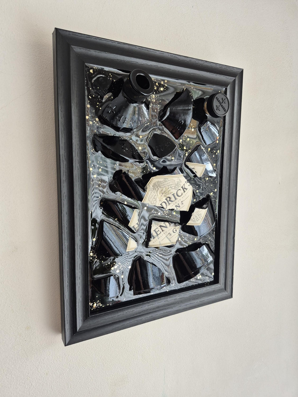 Hendrick's Gin Smashed Bottle Art