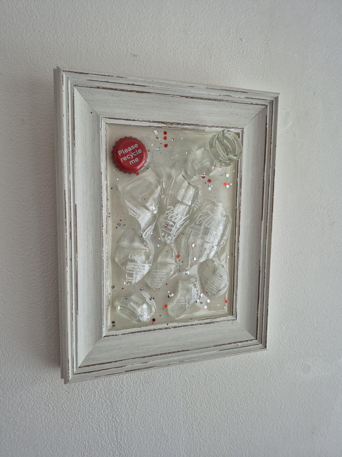 Coca Cola Smashed Bottle Art
