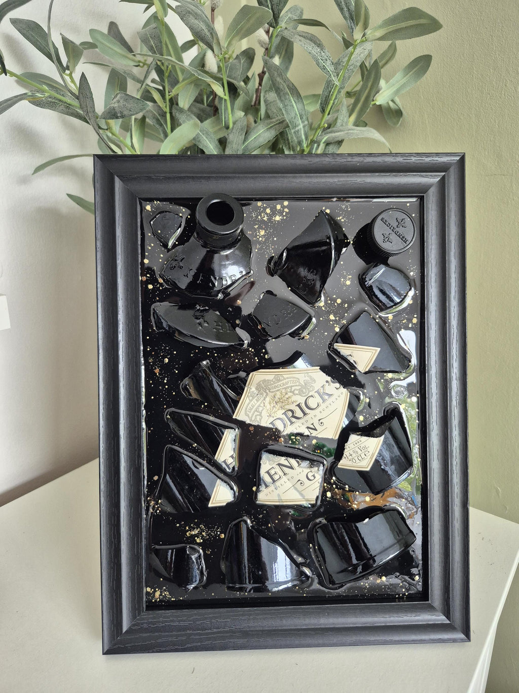 Hendrick's Gin Smashed Bottle Art