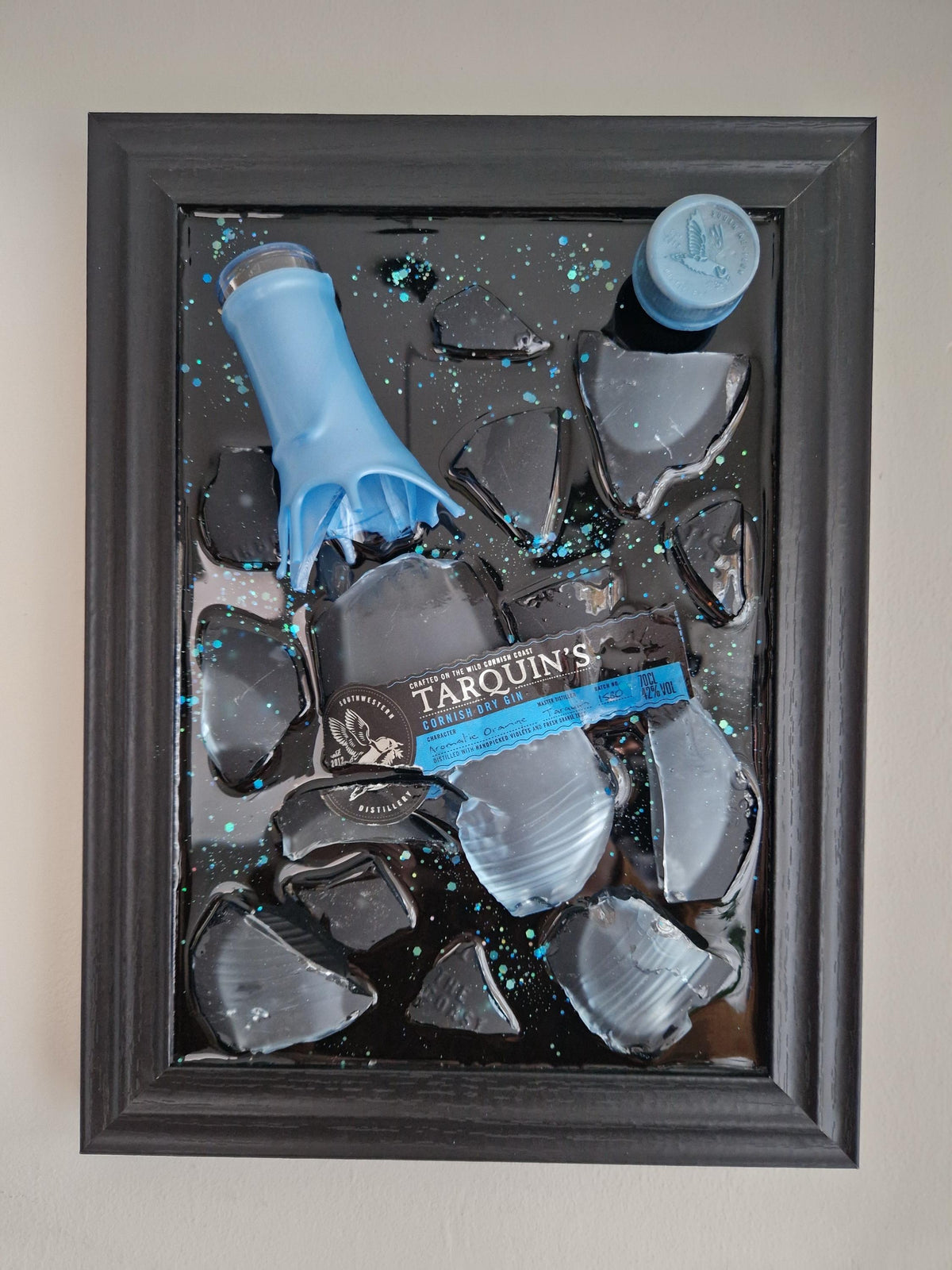 Tarquin’s Cornish Gin Smashed Bottle Art