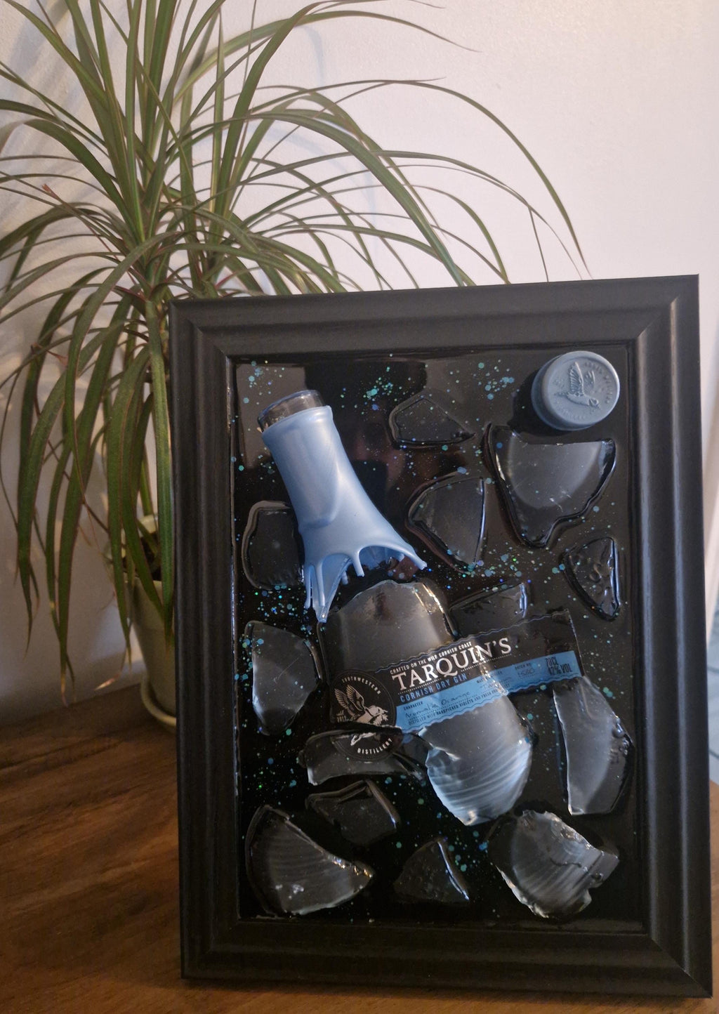 Bespoke Smashed Bottle Art- made to order with a bottle of your choice