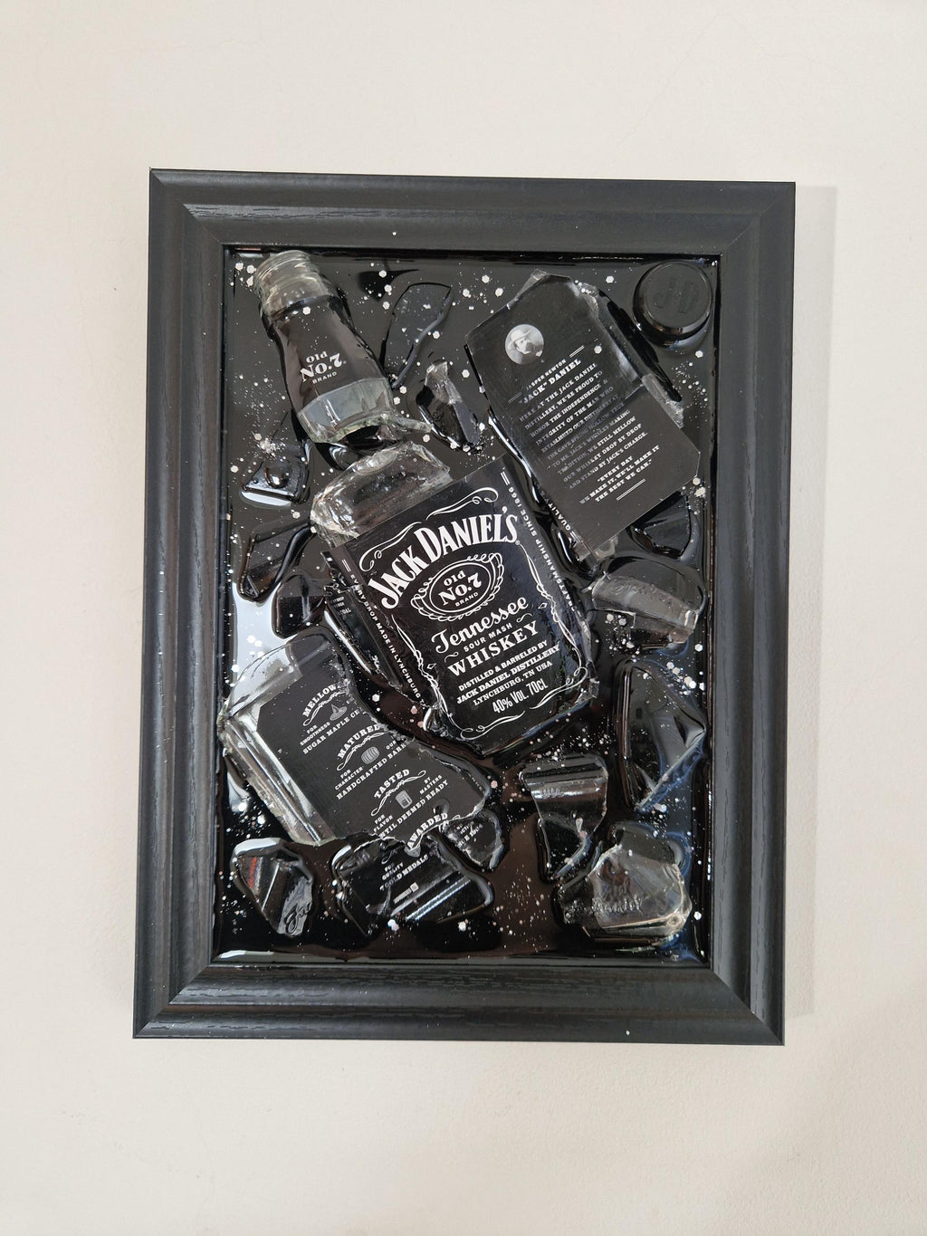 Bespoke Smashed Bottle Art- made to order with a bottle of your choice